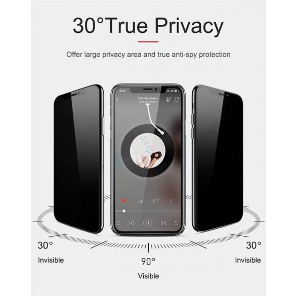 Apple iPhone 7/8 Plus Lito D+ 2.5D Full Privacy Folie sticlă - Alb