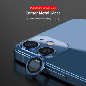 Apple iPhone 12 Mini/12 Lito S+ 3D Metal Camera Folie protecție ecran - Albastru