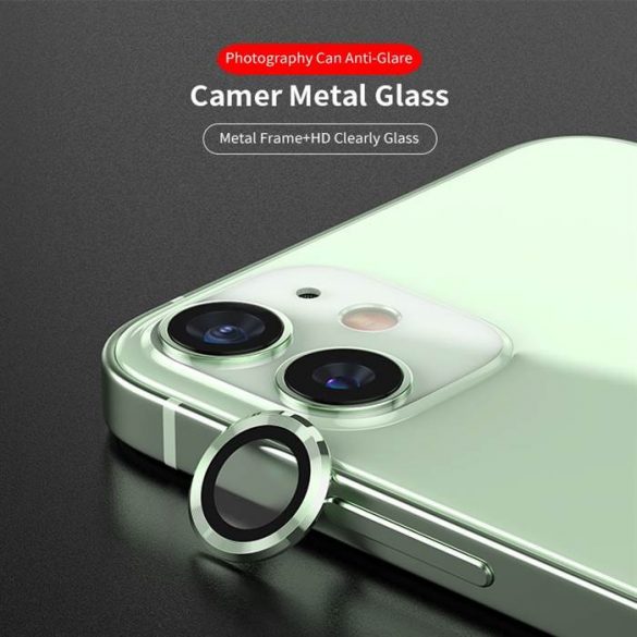 Apple iPhone 12 Mini/12 Lito S+ 3D Metal Camera Folie protecție ecran - Verde