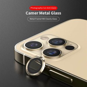 Apple iPhone 12 Pro Lito S+ Film de protecție din sticlă pentru cameră metalică 3D - auriu