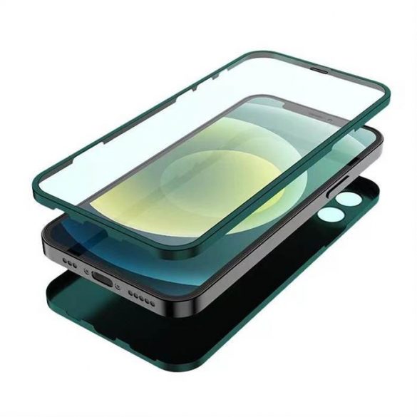 Apple iPhone 12 Pro Lito 360'' Full Protect 2in1 Husă spate + Front Husă - Verde închis