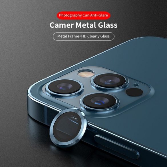 Apple iPhone 13 Pro/13 Pro Max Lito S+ 3D Metal Camera Folie sticlă protecție - Verde închis