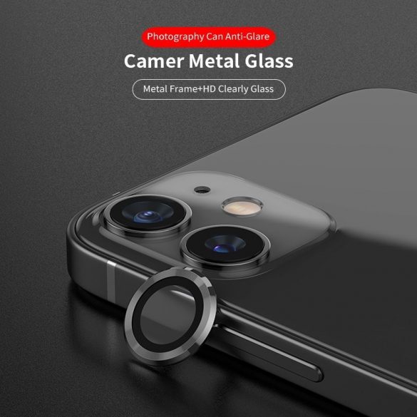 Apple iPhone 14/14 Plus Lito S+ Film de protecție metalic pentru cameră foto 3D - negru