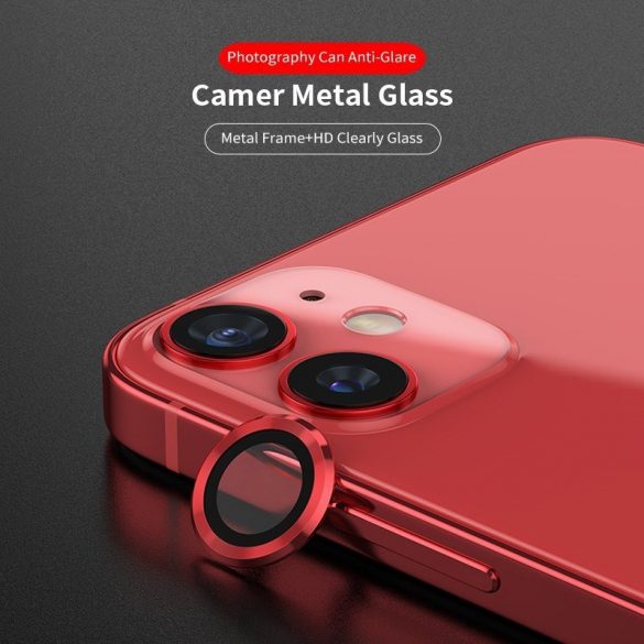 Apple iPhone 14/14 Plus Lito S+ 3D Metal Camera Folie - Roșu