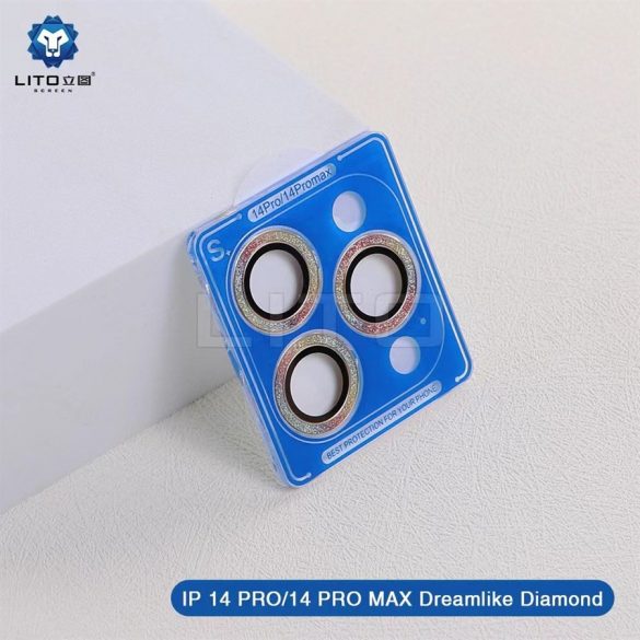 Apple iPhone 14 Pro/14 Pro Max Lito S+ Film de protecție din sticlă pentru cameră metalică 3D - Álom Köves