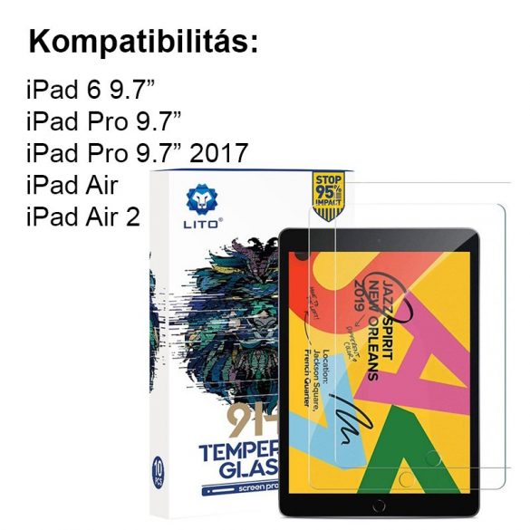 Apple iPad 9.7'' 2018 Lito 0.33mm 9H Folie de sticlă