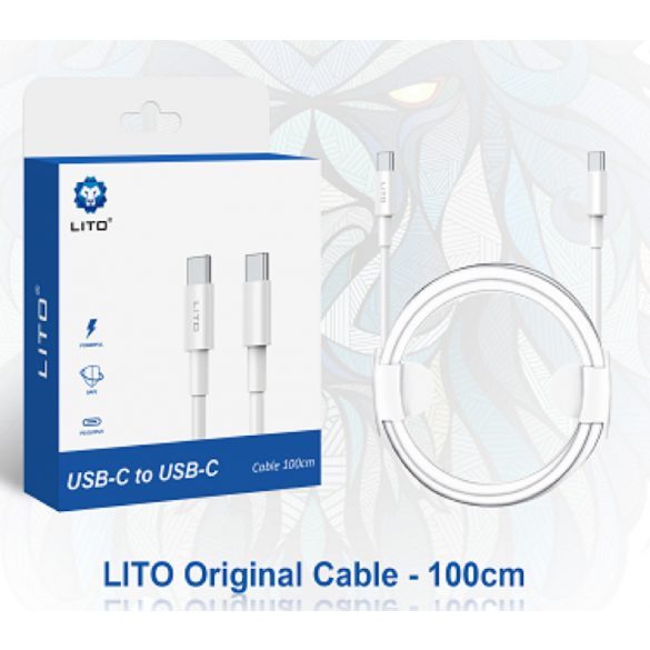 Cablu de date Lito Original PD 18W USB Type-C 2M - Alb