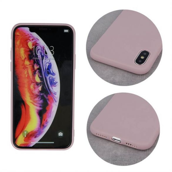 Apple iPhone XS Max TPU mat - roz pudră