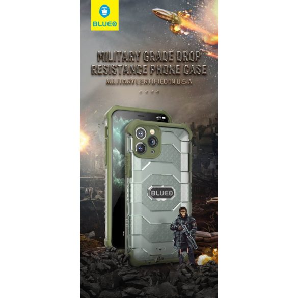 Husă din spate militară Apple iPhone 11 Pro Blueo - kaki