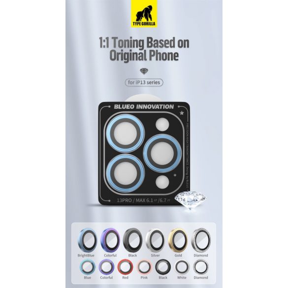 copie a Apple iPhone 13 Mini/13 TG Armor Pro 3D Film de protecție din sticlă pentru cameră - Cameleon