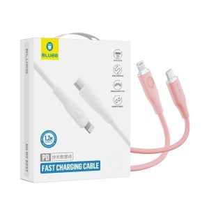 Cablu de date Blueo PD Lightning 20W 1.2M - Roz