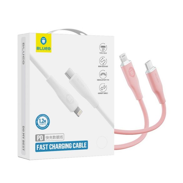 Cablu de date Blueo PD Lightning 20W 1.2M - Roz