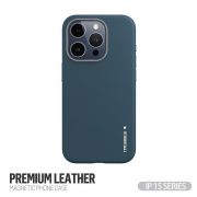   Husă din piele premium pentru Apple iPhone 15 Pro Max TG Magsafe - albastru