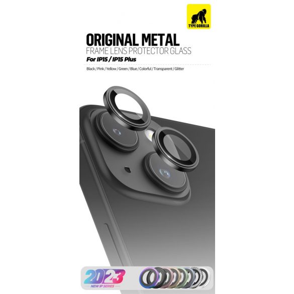 Apple iPhone 15 Pro Max TG Film de protecție din sticlă pentru cameră 3D, metal, original - argintiu