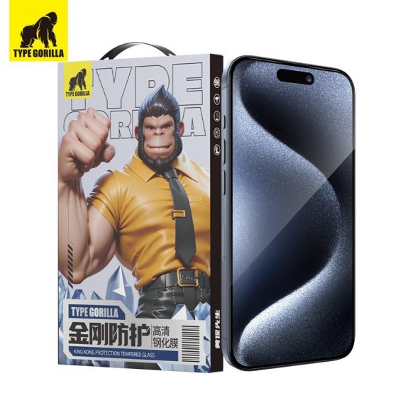 Apple iPhone 15 Pro TG ESD King Kong Corning Gorilla 2.5D Folie sticlă - Negru