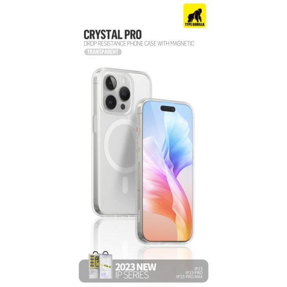 Husă din spate Apple iPhone 15 Pro Max TG Crystal Drop Magsafe - Transparentă