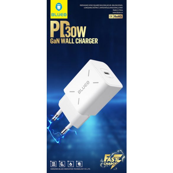 Încărcător Blueo PD 30W Gan - Alb