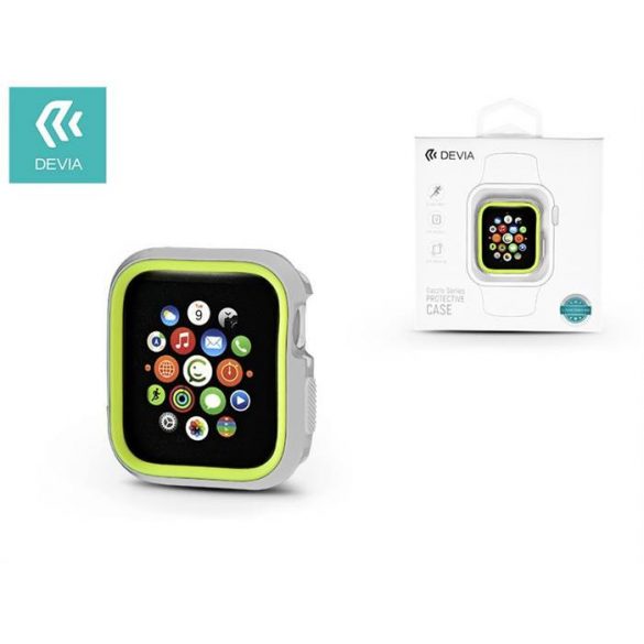 Carcasa Apple iWatch 4/5/6/SE Devia Dazzle TPU - Argintiu/Galben