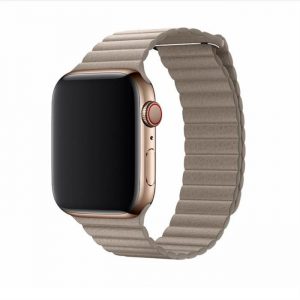 Curea de ceas Apple iWatch Devia Elegant Leather Loop 38/40mm - Bej