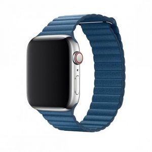 Curea de ceas Apple iWatch Devia Elegant Leather Loop 42/44mm - Albastru