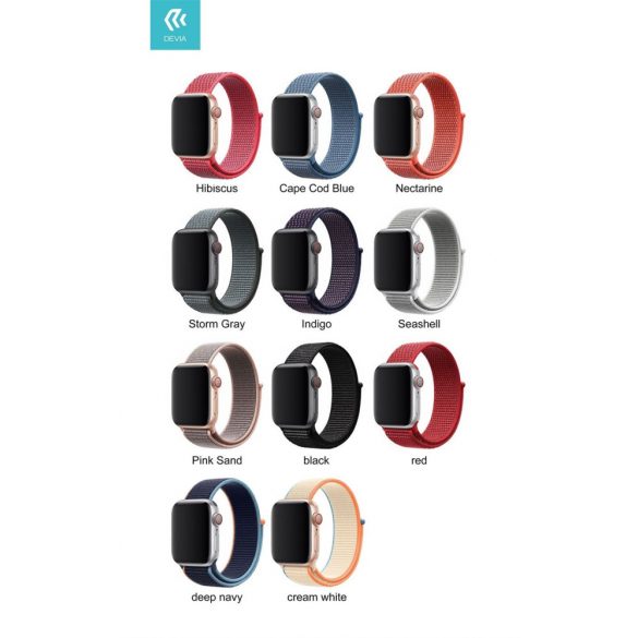 Curea de ceas Apple iWatch Devia Delux Sport 3 38/40/41 mm - Albastru închis