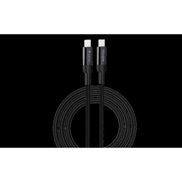 DEVIA EC309 Extreme Speed PD 100W USB Type-C 1.5M cablu de date - negru