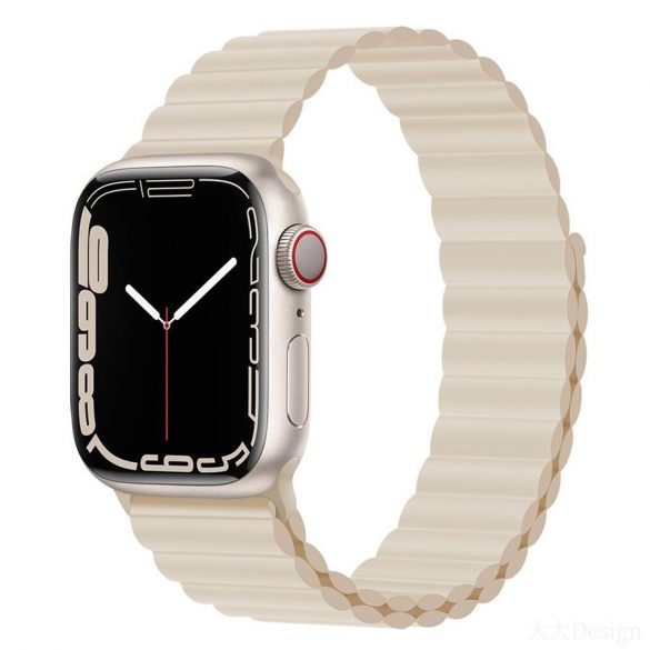 Apple iWatch Devia Delux Sport 3 Curea de ceas cu magnet siliconic 38/40/41 mm - crem