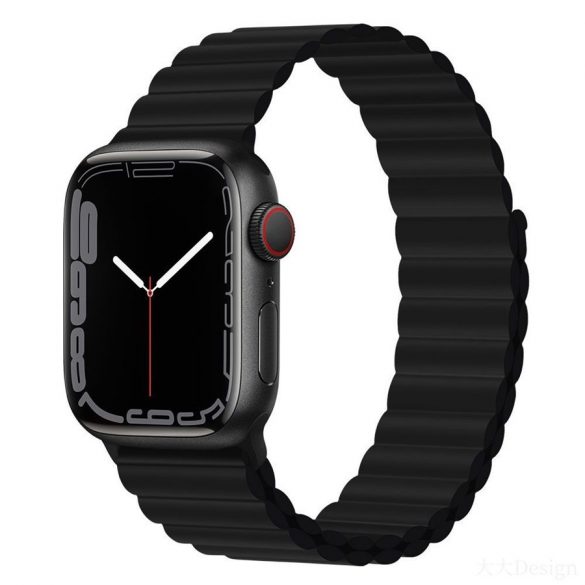 Curea de ceas Apple iWatch Devia Delux Sport 3 cu magnet din silicon 38/40/41 mm - negru