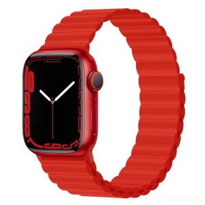 Apple iWatch Devia Delux Sport 3 Curea de ceas cu magnet siliconic 38/40/41 mm - roșu