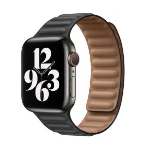 Curea de ceas Apple iWatch Devia elegantă din piele în două culori 38/40/41 mm - negru