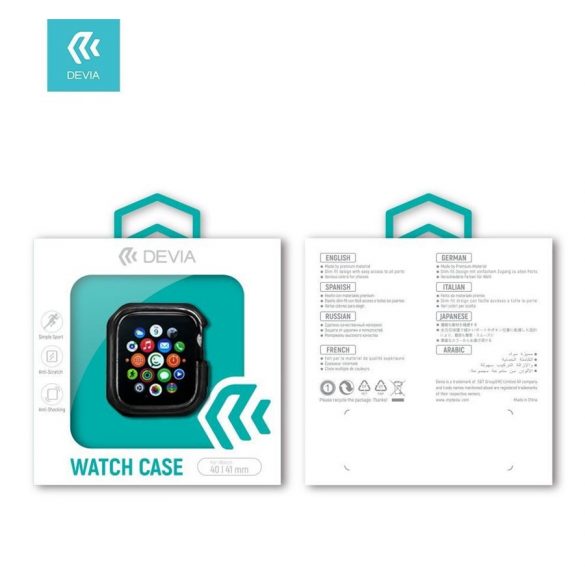 Carcasa Apple iWatch 4/5/6/SE Devia rezistenta la socuri de 40 mm - neagra