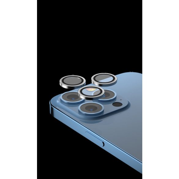 Apple iPhone 14 Pro/14 Pro Max Devia Peak 3D Metal Camera Folie protecție ecran - Argint