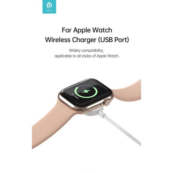 DEVIA EA398 Kintone USB-A Magnetic Wireless Apple iWatch Charger - Alb