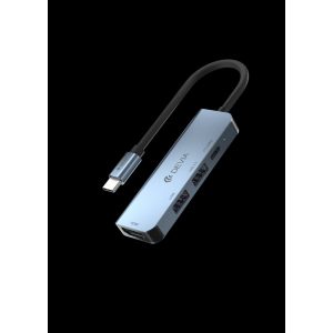 Adaptor Multi HUB Devia EC136 Leopard USB Type-C 3.1/HDMI 4in1 - Grafit