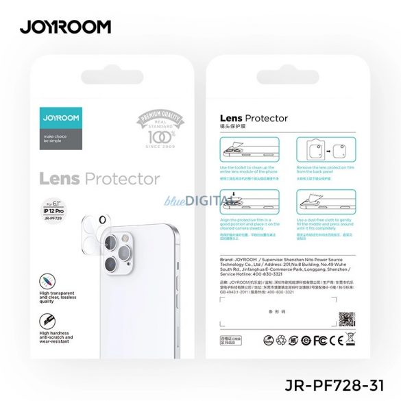 Apple iPhone 11 Pro/11 Pro Max Joyroom JR-PF075 Film de protecție pentru cameră 3D din sticlă - transparent