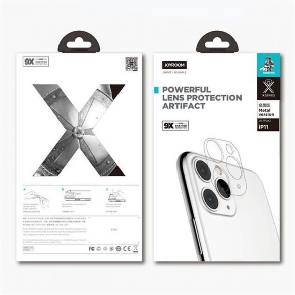 Apple iPhone 11 Pro/11 Pro Max Joyroom JR-PF044 Knights 3D Metal Camera Film de protecție din sticlă - Aur