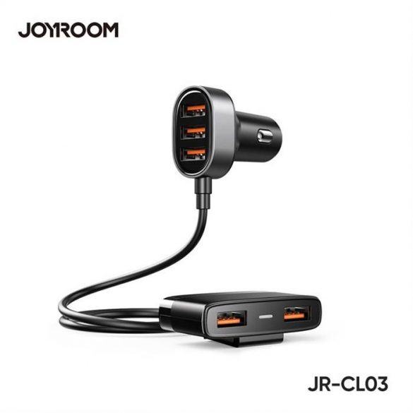 Încărcător multiplu pentru mașină Joyroom JR-CL03 6.2A QC 2.0 5xUSB - negru