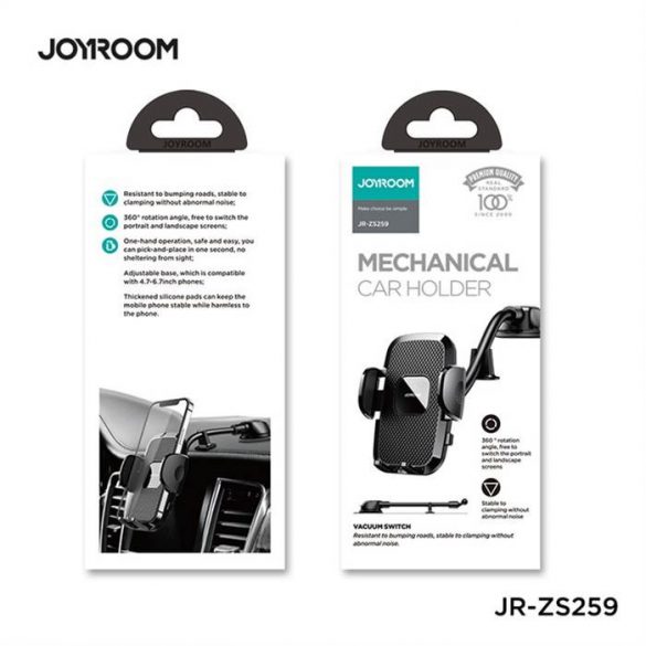 Suport auto mecanic cu braț lung JOYROOM JR-ZS259 - negru