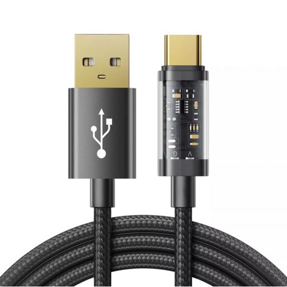 Joyroom S-UC027A12 3.0A USB Type-C 1.2M cablu de date - negru