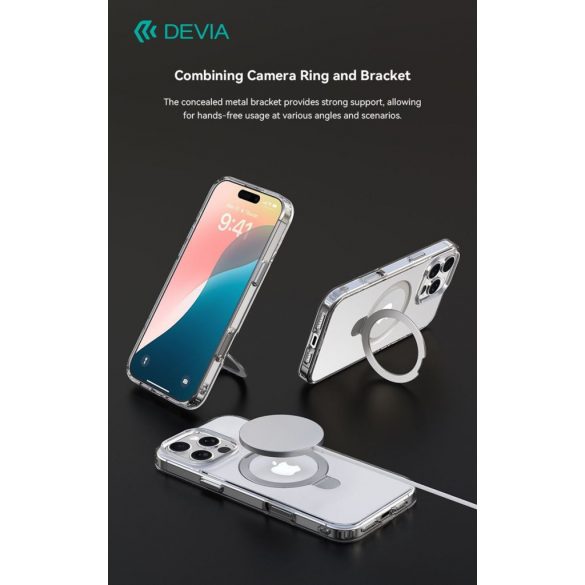 Apple iPhone 16 Devia Clean Magsafe Shockproof Back Cover - Transparent