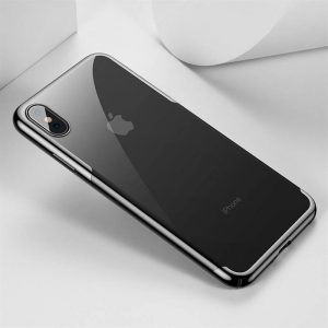 Husa din spate cu sclipici pentru Apple iPhone XS Max Baseus - neagra