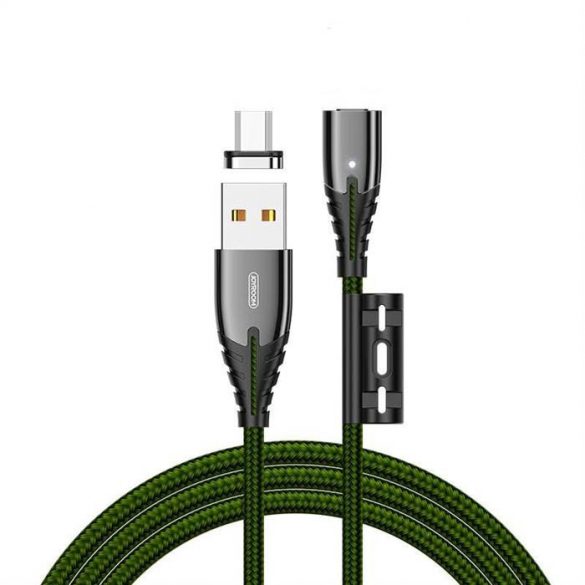 Cablu magnetic de date Joyroom S-M408 3A Micro USB 1.2M - verde