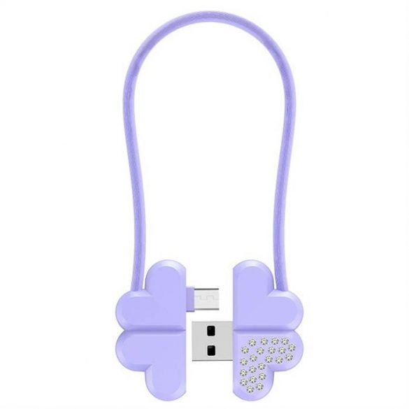 Cablu de date Joyroom S-L125 Lucky Clover Micro USB 0,2M - Violet