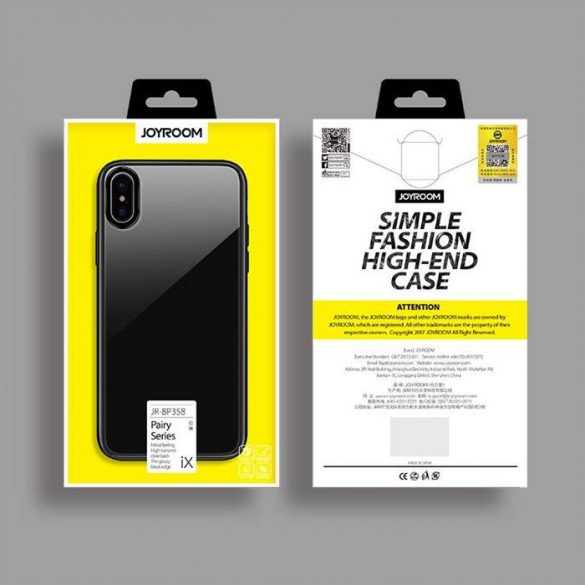 Apple iPhone X JOYROOM JR-BP358 Pairy TPU Husă spate - Negru