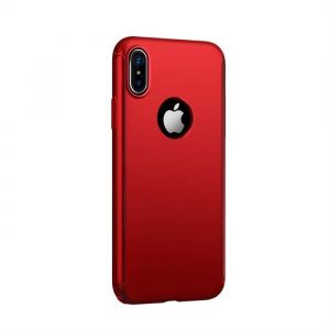 Apple iPhone X JOYROOM JR-BP374 Beetles 360 Husă spate - Roșu