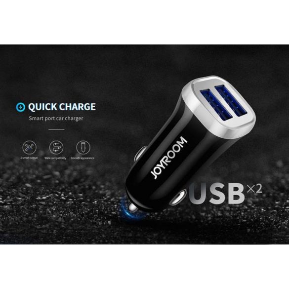 Joyroom C-M216 3.1A 2xUSB Încărcător auto + cablu de date Micro USB 1M - alb