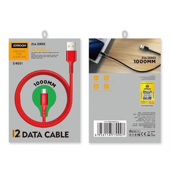 Cablu de date Joyroom S-M351 QC Fast USB Type-C 1M - auriu