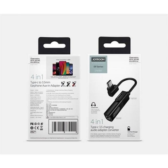 Adaptor audio și încărcător JOYROOM S-M361 Elf 4-1 USB Type-C - roșu