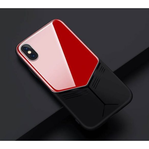 Apple iPhone XS Max JOYROOM JR-BP501 Spate din sticlă curbată - roșu