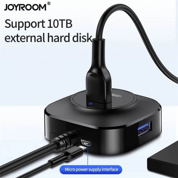 Adaptor HUB JOYROOM S-M371 4in1 USB 2.0 1M - Alb